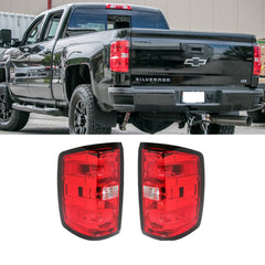 SUPAPRO Red Tail Lights Brake Lamps for 2014-2018 Chevy Silverado 1500 2500 3500 HD