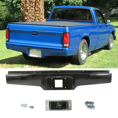 Rear Bumper Roll Pan w/LED License Light for 1982-1993 Chevy S10 GMC S15 Sonoma