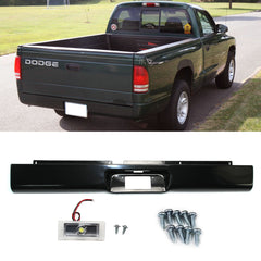 Rear Bumper Roll Pan w/LED License Light for 1997-2004 Dodge Dakota