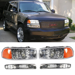 SUPAPRO Headlights Bumper Lamps Fits 199-2006 GMC Sierra 1500 Yukon XL