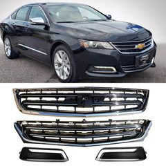 SUPAPRO Front Upper Lower Grille for 2014-2020 Chevrolet Impala Sedan
