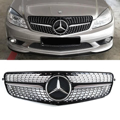 SUPAPRO Diamond Front Grille Grill w/Star for Benz W204 C250 C300 08-13