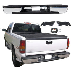 SUPAPRO Chrome Rear Step Bumper for 99-06 Chevrolet Silverado GMC Sierra 1500