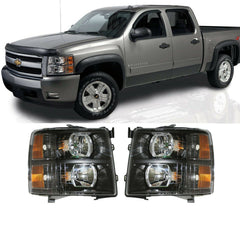 SUPAPRO Housing Headlight Lamp w/o Bulbs for 07-13 Silverado 1500 2500 3500