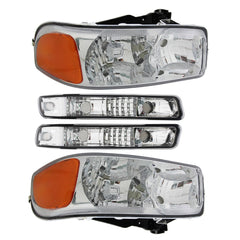 SUPAPRO Headlights Bumper Lamps Fits 199-2006 GMC Sierra 1500 Yukon XL