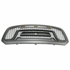 SUPAPRO Matte Gray Front Grille Rebel Style w/LED Lights for Dodge Ram 1500 2013-2018