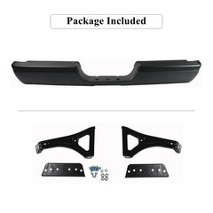 SUPAPRO Black Steel Rear Step Bumper Assembly for 94-2002 Dodge RAM 1500 2500