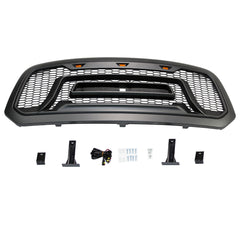 SUPAPRO Rebel Style Front Bumper Grille Grill w/Brackets for Dodge Ram 1500 2013-2018