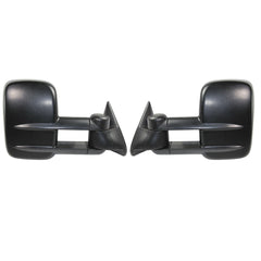 Textured Black Manual Tow Mirrors for 88-00 Chevy Silverado C/K 1500 2500 3500