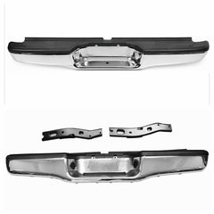 SUPAPRO Chrome Steel Rear Step Bumper Assembly for 1995-2004 Toyota Tacoma