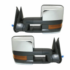 SUPAPRO Chrome Tow Mirrors Power Heat Turn Signal for 03-06 Silverado 1500 2500