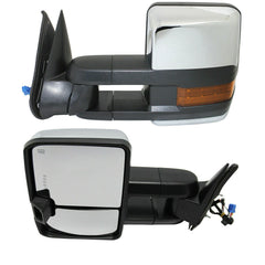 SUPAPRO Chrome Tow Mirrors Power Heat Turn Signal for 03-06 Silverado 1500 2500