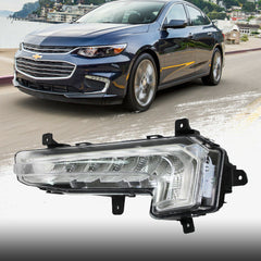 SUPAPRO Front Fog Light DRL Daytime Running for 16-18 Chevrolet Malibu