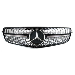 SUPAPRO Diamond Front Grille Grill w/Star for Benz W204 C250 C300 08-13