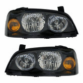 SUPAPRO Black Halogen Headlights w/o Bulbs for 04-06 Hyundai Elantra