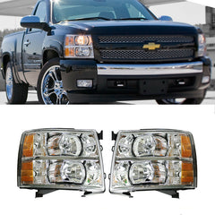 SUPAPRO Housing Headlight Lamp w/o Bulbs for 07-13 Silverado 1500 2500 3500