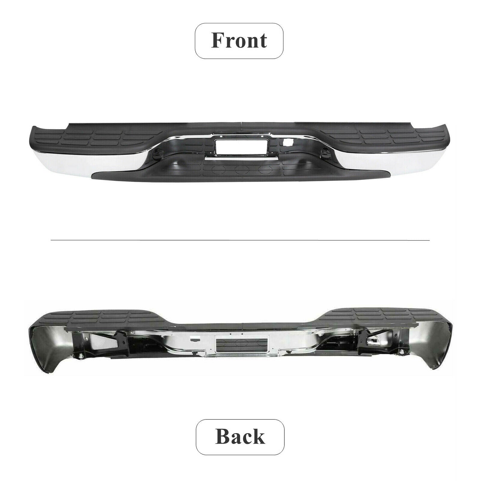 SUPAPRO Chrome Rear Step Bumper for 99-06 Chevrolet Silverado GMC Sierra 1500