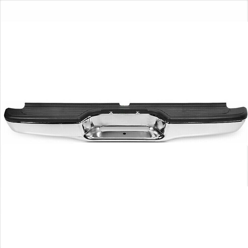SUPAPRO Chrome Steel Rear Step Bumper Assembly for 1995-2004 Toyota Tacoma