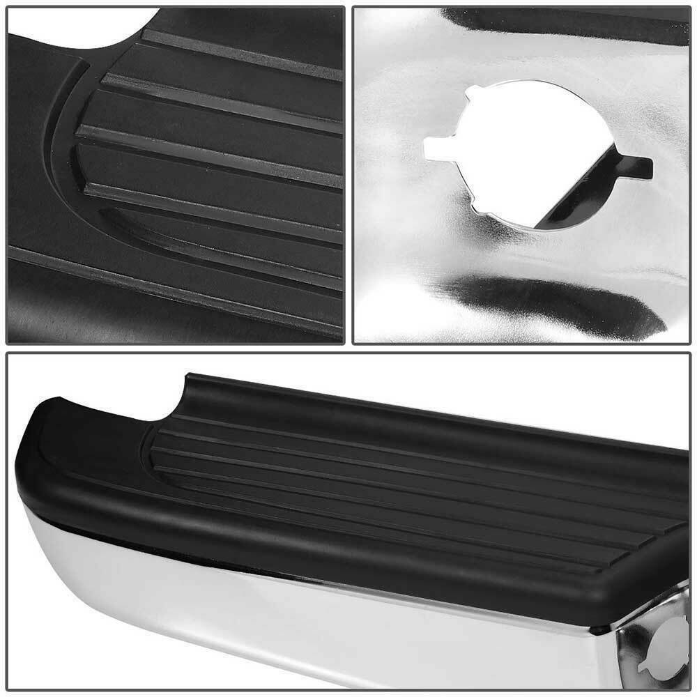 SUPAPRO Chrome Steel Rear Step Bumper Assembly for 1995-2004 Toyota Tacoma